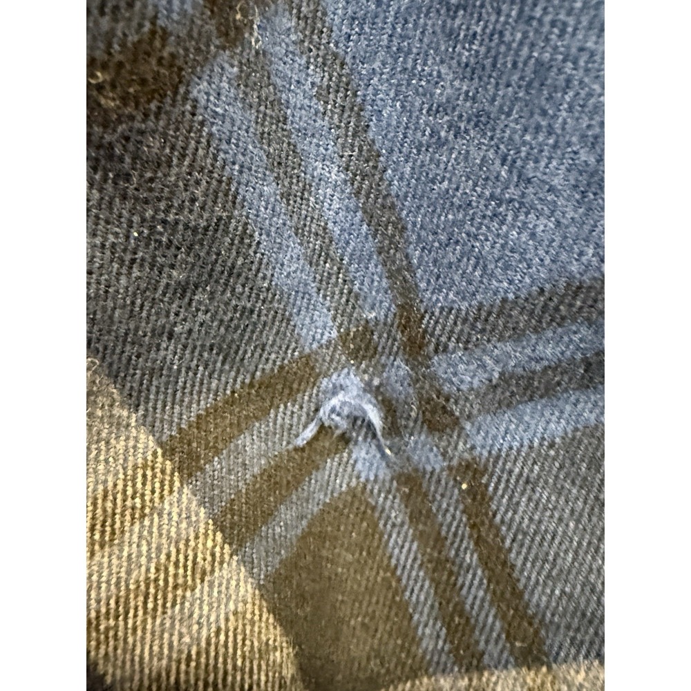 Carhartt Shirt Jacket Mens Lg Blue Plaid Sherpa Lined Flannel Snap Front 103821 - Picture 8 of 8